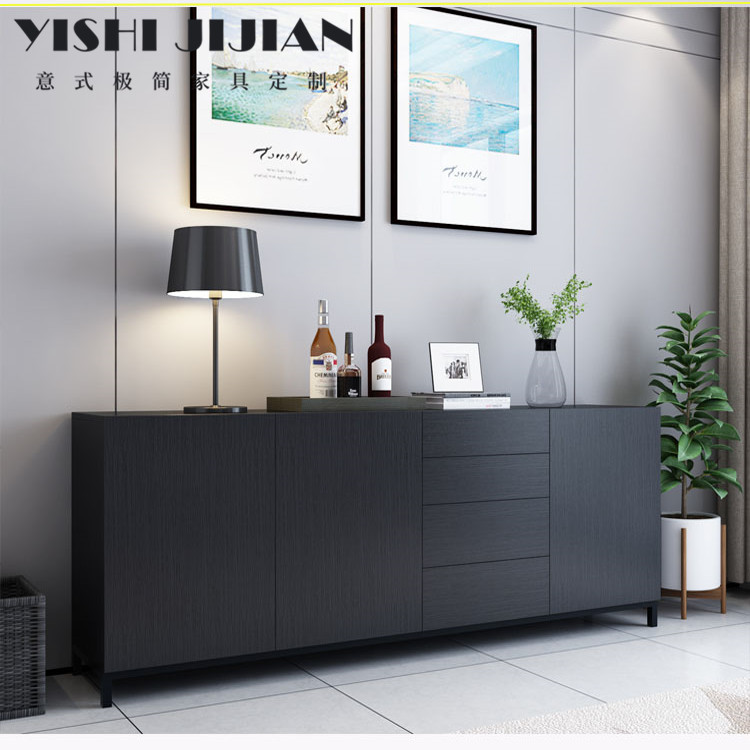 Italian living room dining cabinet modern minimalist porch cabinet tea cabinet overall cabinet multifunctional custom solid wood storage side cabinet