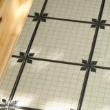 Чен джи ретро черно -белая шахматная доска ретро маленькие квадратные плитки в средневековом стиле кухня балкон балкон маленькие пола керамические плитки