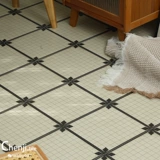 Чен джи ретро черно -белая шахматная доска ретро маленькие квадратные плитки в средневековом стиле кухня балкон балкон маленькие пола керамические плитки