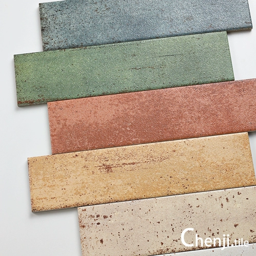 Ретро -ржавчатая конфеты глазурь с зерновой внешней стеной плитка вилла антикварная плитка фон стены стены магазин керамическая плитка