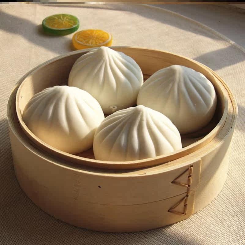 Douyin simulation fork burning bag decompression toy to send girlfriend silicone fake buns props creative large steamer slow rebound