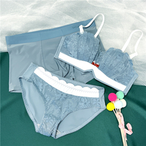 Its all riderless steel ring lovers lingerie three sets with bra bra lovers ice-lovers underpants suit.