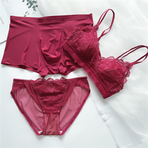 Its all limen no steel ring men and women loversunderwear red ice silk lovers wedding Ben-year lingerie suit