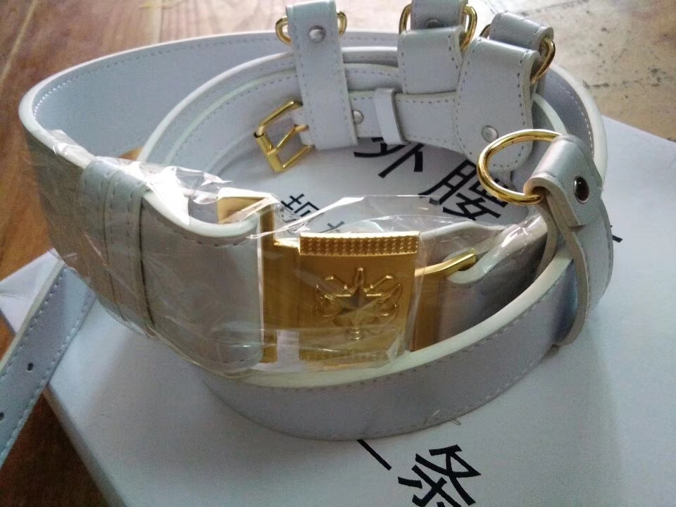 New style crossbody outer belt suit and uniform belt white belt girdle seal golden bayonet gift instrument belt