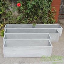 Cement flower pot Nordic strip Horse trough living room balcony outdoor partition environmentally friendly magnesium mud flower case rectangle