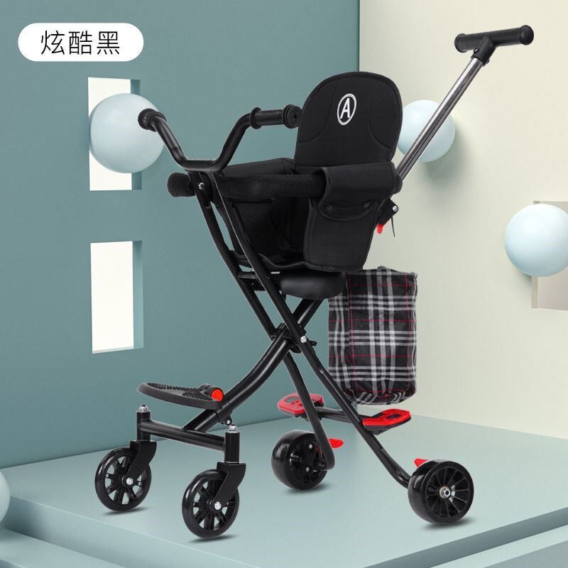 Baked baby artifact trolley light and foldable 1-6 years old infant children's simple four-wheeled trolley walking baby artifact