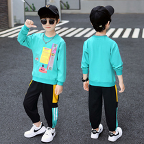 Hongxi Zun first store Qimi childrens clothing Roy 2021 autumn and winter explosive cotton childrens suit sweater pants men