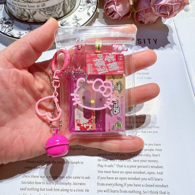 Unzipable Backpack Pendant Keychain Toy, Realistic Miniature Tape Food Toy, Creative Phone Chain, Student Prize Gift