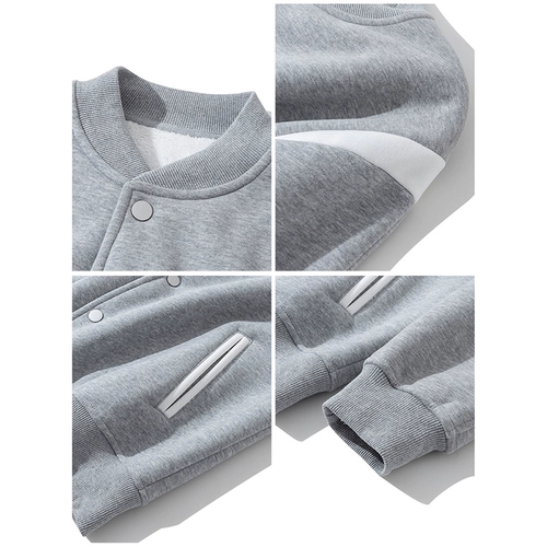 Короткая бейсбольная форма, куртка, демисезонная утепленная толстовка, осенняя