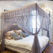  Tim Mercury cloud mosquito net Princess wind 1 8m1 5m bracket household encrypted court floor-to-ceiling bed curtain three door door