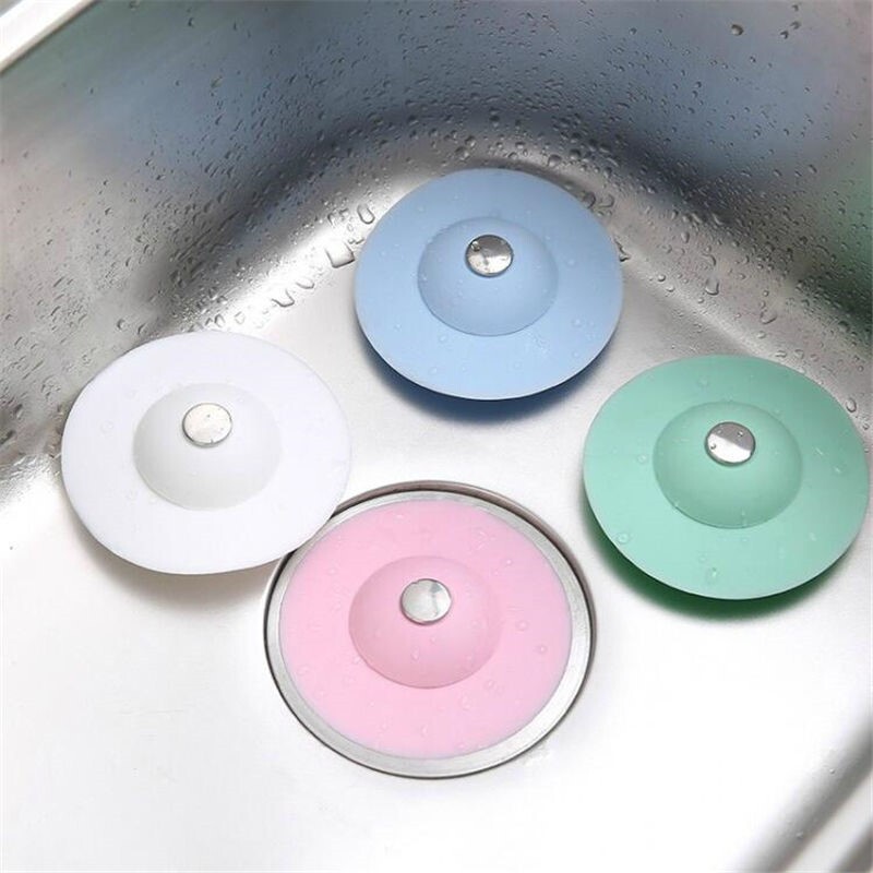 Kitchen and Bathroom Drain Plug, Press-Type Bathtub Stopper, Anti-Clogging, Anti-Odor Floor Drain Cover, Sink Basin Drain