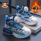 Зимние туфли для мальчиков, утепленный комплект, детская зимняя спортивная обувь, 10 лет