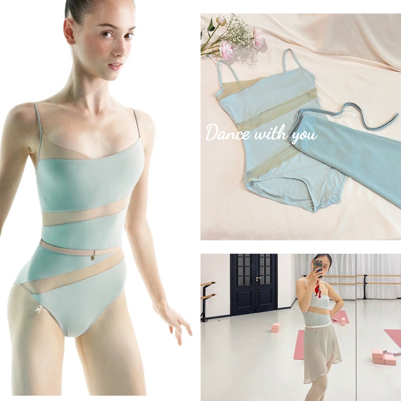 Ballet Practice Leotard in Dizzying Sage Green for Adult Women, One-Piece Dance Outfit, Same Style as Jac