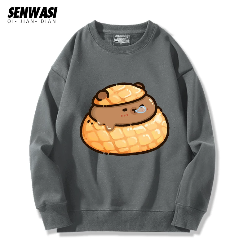 Милоe и симпатичное: кепка Kapibara Capybara Jun Oogway с круглым вырезом, толстый хлопок, футболка для мужчин и женщин, универсальная стильная повседневная одежда
