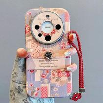 Suitable for Huawei mate60pro mobile phone case art leather flower p50 40 fashion high-end