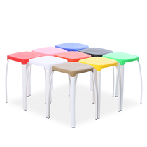 Plastic stools office Home Stool Nordic Fashion Creative Stools Color Minima Stacked Dining Bench High Stool