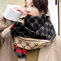 Scarves Women Winter 100 Hitch Fashion Temperament Student Gift Thicken Warm Surround Neck Korean version of the Beatle Shoulder Dual-use Net Red