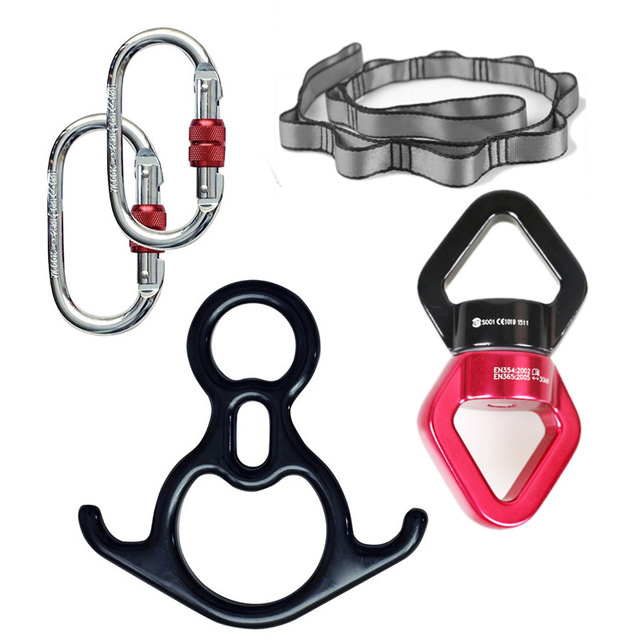 Aerial yoga satin accessories 50KN horns 8-character ring high-altitude trapeze acrobatics accessories accessories