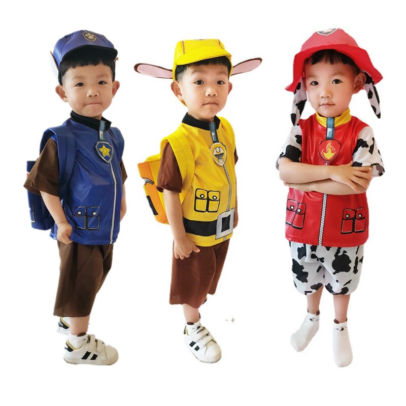 Paw Patrol Ryder and Chase Costume for Kids, Cosplay Outfit for Children's Games and Performances Paw Patrol Ryder and Chase Costume for Kids, Cosplay Outfit for Children's Games and Performances