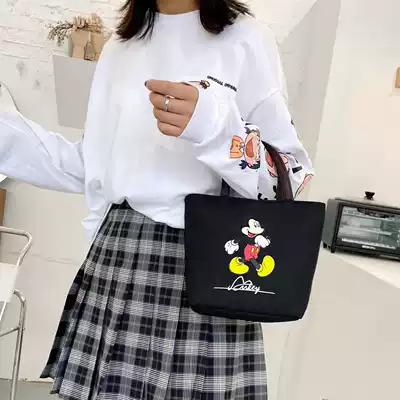 Cartoon baby Women's bag Hand bag lunch bag cute handbag student canvas bag storage bag snack cloth bag