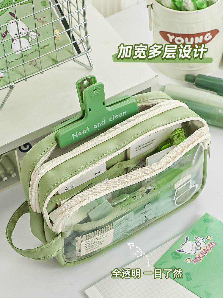 LOMO камера large capacity pencil case 3 compartment pouch pen bag doubl