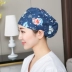 Mũ phòng mổ nữ cotton nguyên chất mũ y tế bác sĩ y tá mũ miệng nha khoa y tế mũ làm việc điều chỉnh khóa nắp tròn mũ trùm y tế mũ chụp tóc y tế 