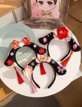 Childrens hair band cute super cute net red 2021 new South Korea does not hurt the head broken hair finishing blue purple yellow