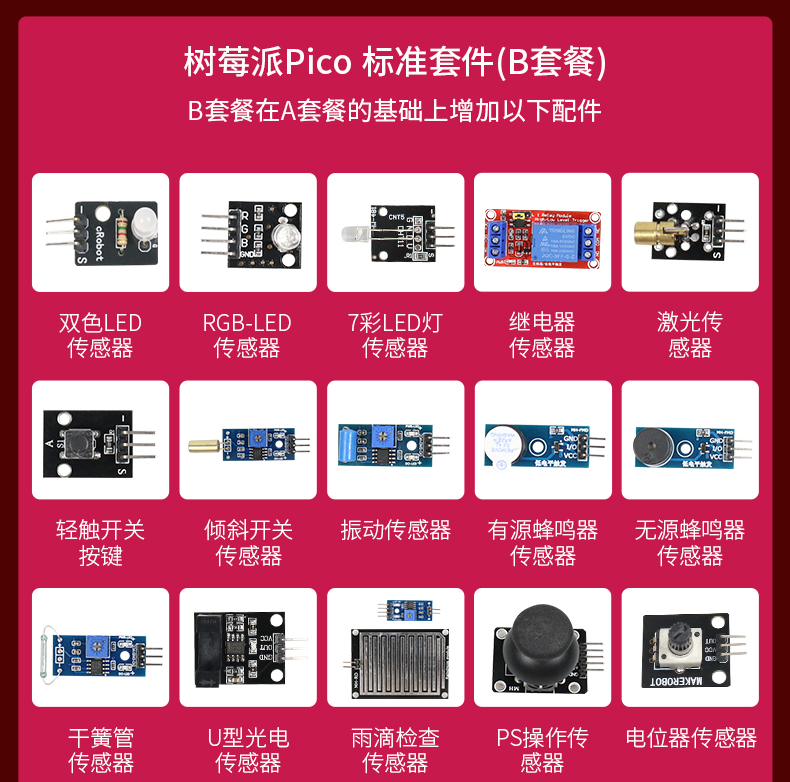 树莓派pico 开发板RP2040芯片 双核 raspberry pi microPython