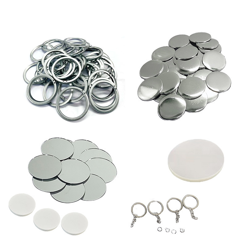 58mm Keychain Metal Mirror Badge Material Portable Makeup Barrette Chain Round Mirror 75mm Supplies DIY 58mm Keychain Metal Mirror Badge Material Portable Makeup Barrette Chain Round Mirror 75mm Supplies DIY
