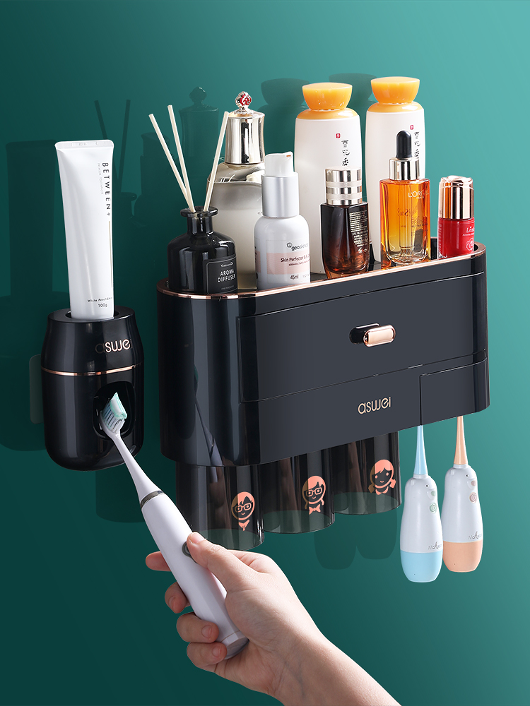 Japan Import M U J I BRUSH TEETH CUP TOOTHBRUSH RACK TOILETRIES CUP WALL-MOUNTED FAMILY MAKEUP ROOM ELECTRIC TOOTH TOOL