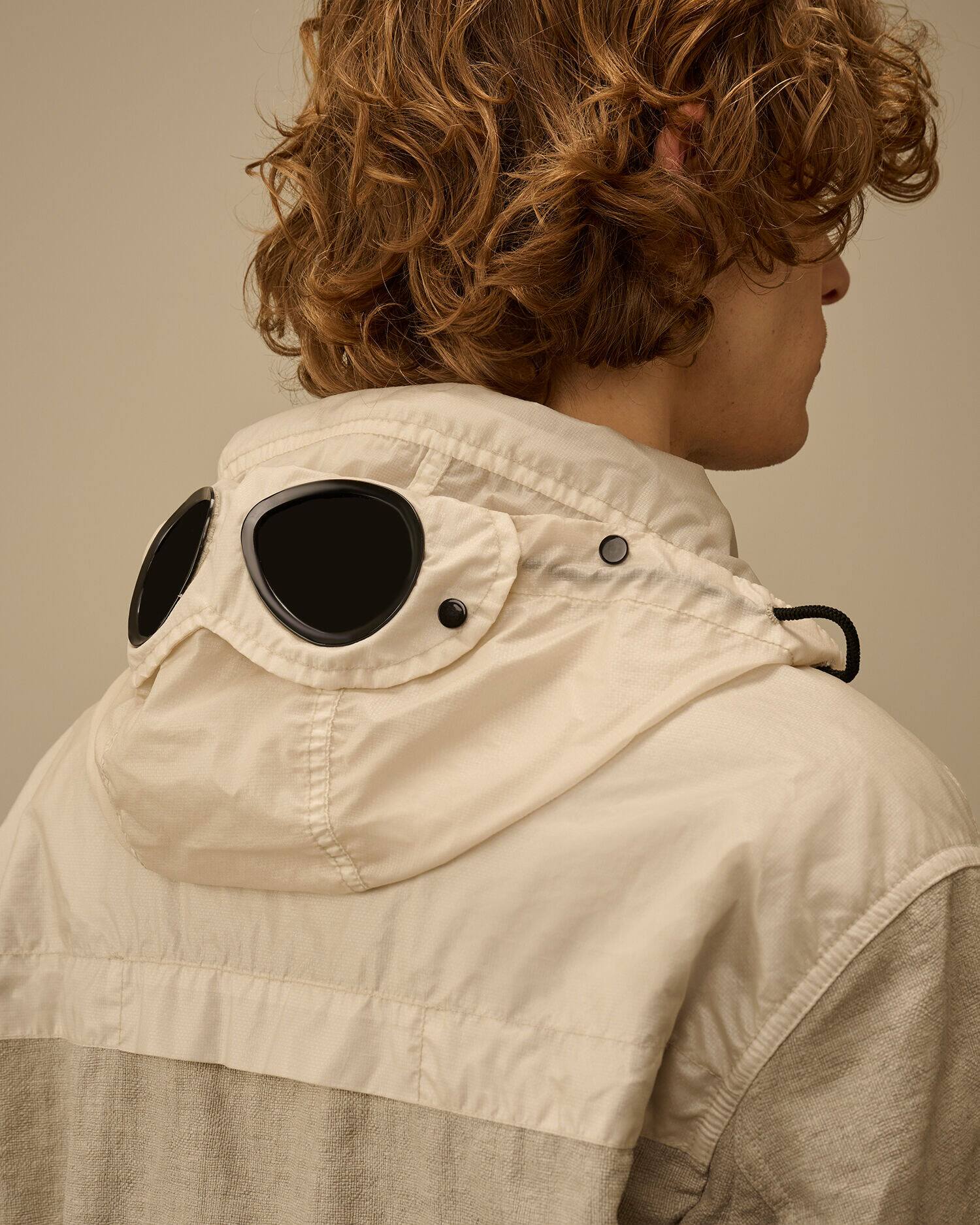 C.P.COMPANY SS26 RAFIA-R очки закрытый нейлон куртка Уточнить пальто 20CMOW199A Cpcompany/Compaq 