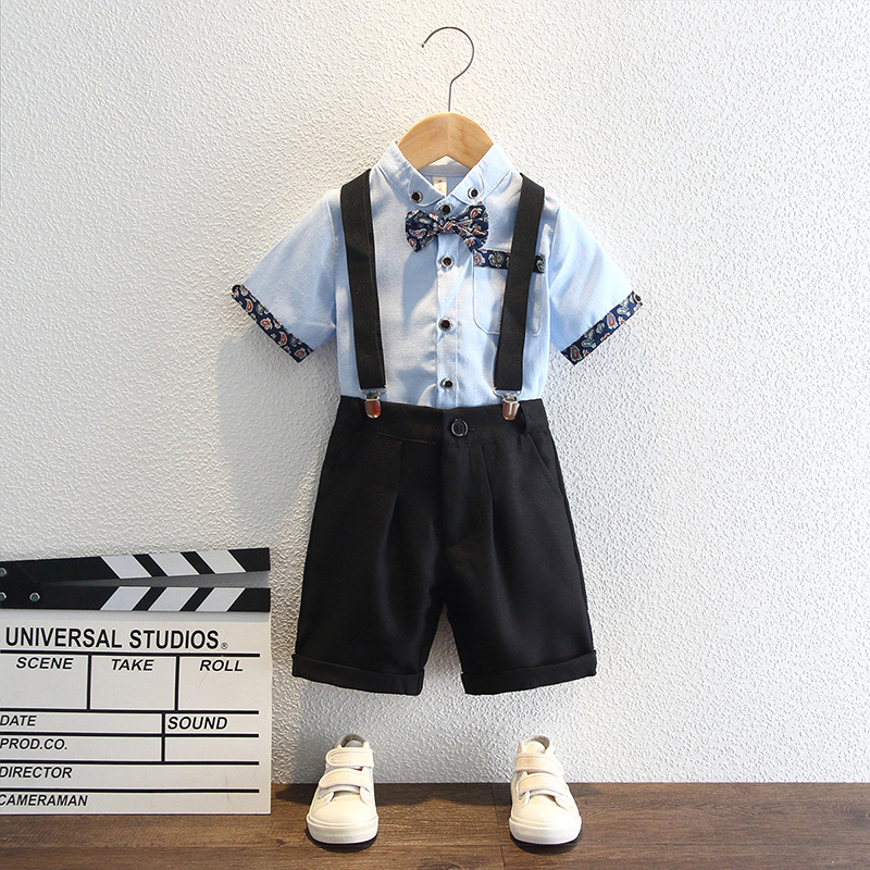 Boys dress summer handsome British style piano costumes boy baby one-year-old clothes children's suit flower girl clothing