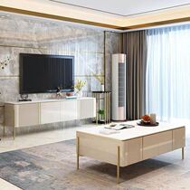 New light luxury rock panel TV cabinet coffee table combination modern simple small apartment living room paint household high-style floor cabinet