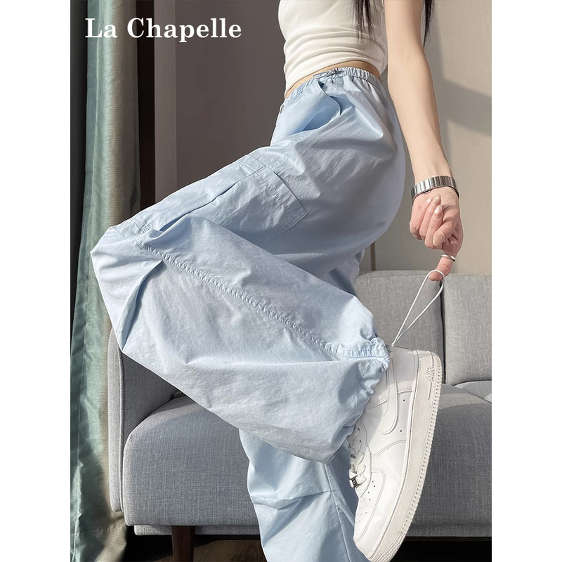 Straight-Leg Wide-Leg Cargo Pants for Women, Summer Thin Style, for Young Girls, High School, Middle School, Older Children, Girls, College Style, Casual Pants