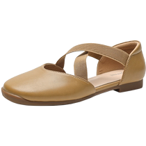 Daphne shallow casual shoes 2024 summer new fashion ballet cross strap Mary Jane sandals