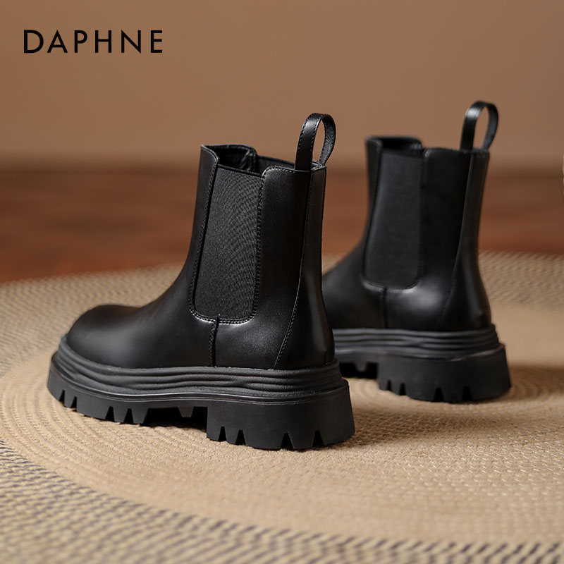 ダフネマーティンブーツレディース2025新作チェルシーブーツレディース厚底ブーツシガレットブーツ英国風ショートブーツレディース春