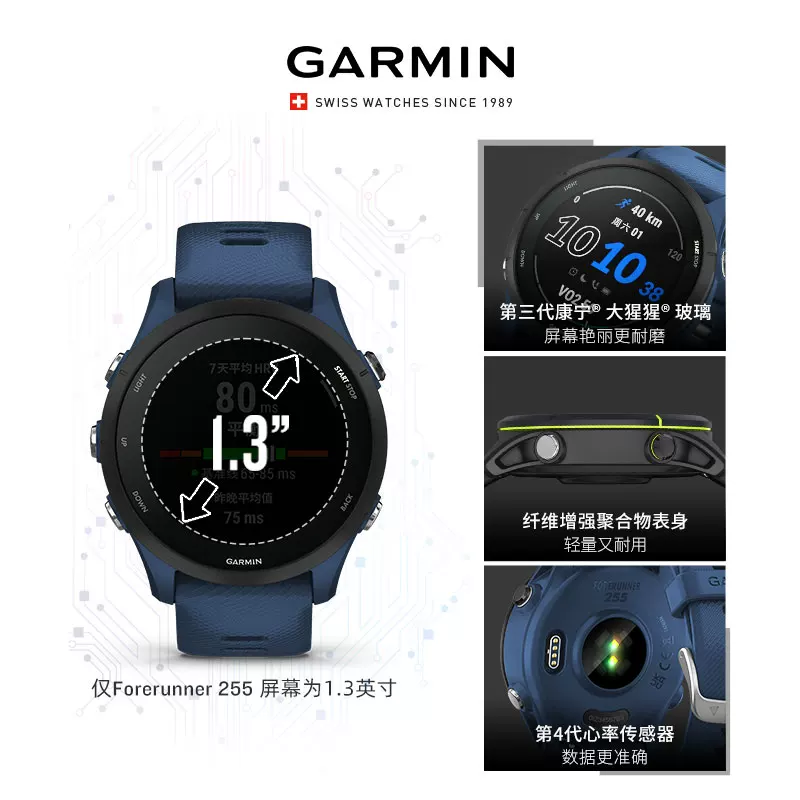 Профессиональные часы для бега с мониторингом сердца Garmin Jiaming Forerunner255/165/265/965