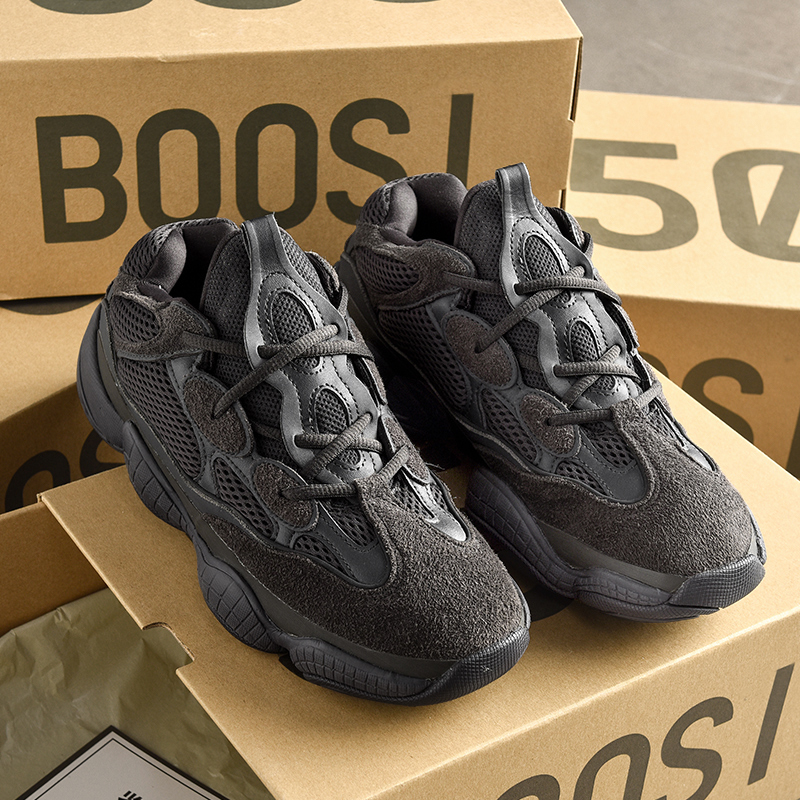 【High Quality】Coconut 500 Black Warrior Authentic Men's and Women's Summer 2026 New Style Dad Shoes Yezi Yeezy