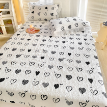 Pure cotton tatami bed cover single piece of cotton anti-slip bed linen three-piece set of four-season general cover cover