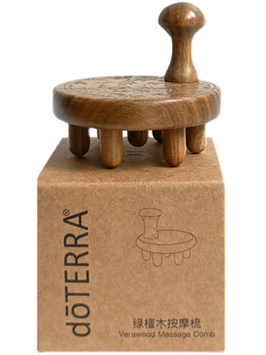 Doterra, масло из сандалового дерева, деревянный изогнутый массажер, нескользящая ручка