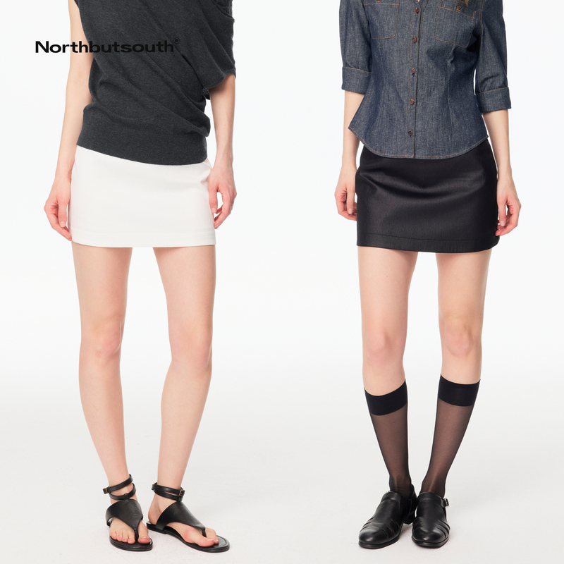 Northbutsouth Korean Imported Coated Texture No-Waistband Small A-Line Mid-Low Waist Wide-Brimmed Mini Skirt Northbutsouth Korean Imported Coated Texture No-Waistband Small A-Line Mid-Low Waist Wide-Brimmed Mini Skirt