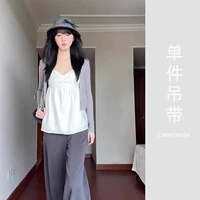 白色吊带 【吊带上衣女/开衫配吊带/背心女2025新款/美背文胸一体背心/无袖背心/背心内搭/夏日绝美小吊带上衣/内搭小吊带/无袖上衣】