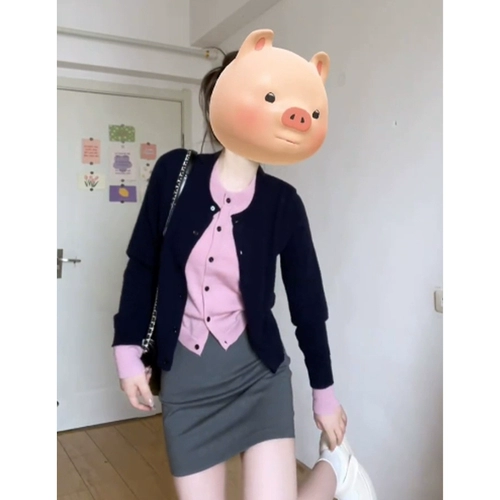 Комплект, демисезонный свитер, трикотажная куртка, подходит для подростков