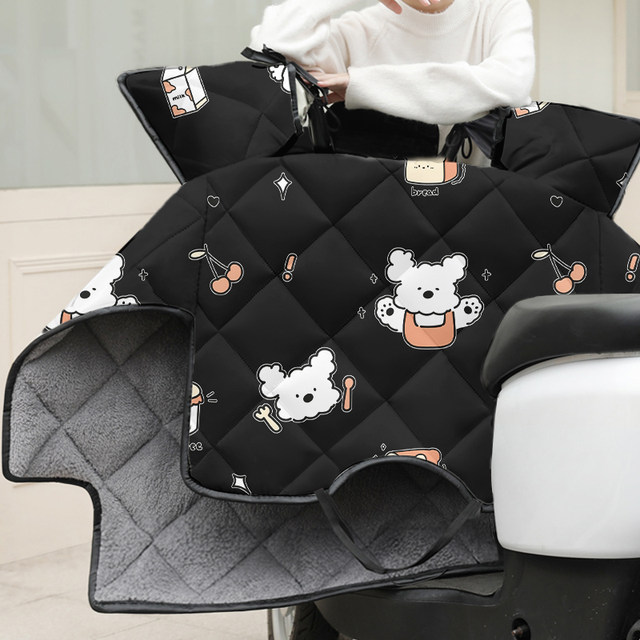 Electric car windshield is thickened and velvet waterproof windshield coat in winter electric car motorcycle windshield 2025 new model