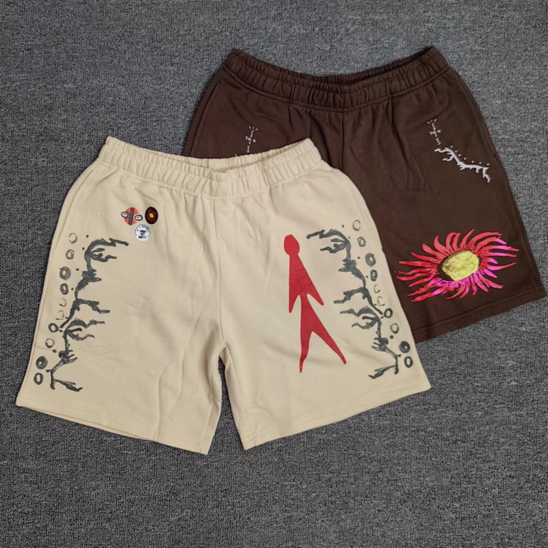 Travis Scott Cactus Jack Character Sun Hip-Hop Casual Men's and Women's Sports Shorts