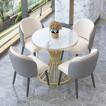 Light Extravagant Talks Table And Chairs Combine Reception Leisure Small Round Table Commercial Table Sales Floor Sale of guests table rock plate table brief
