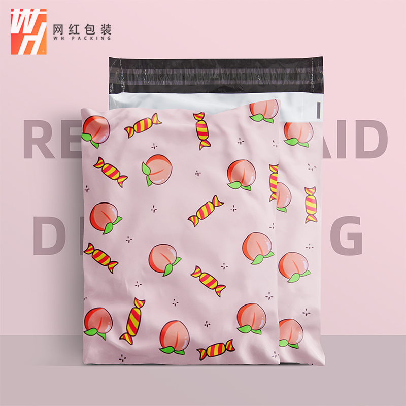 Cartoon Express Bag Cute Thickened Pink Child Clothing Vandal Bag Color Printed Clothes Packing Bag Logistics Packing Bag