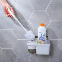  Set toilet brush creative punch-free wall-mounted washing and cleaning toilet toilet brush household brush rack