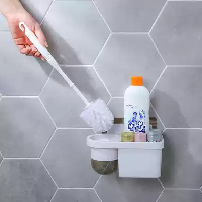Set toilet brush creative punch-free wall-mounted wash cleaning toilet room toilet brush household brush rack