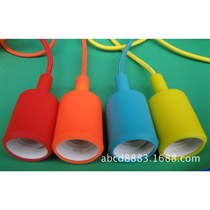 E27 corded lamp head E27 chandelier seat cover silicone braided wire 1 meter long LED stage light industrial and mining lamp